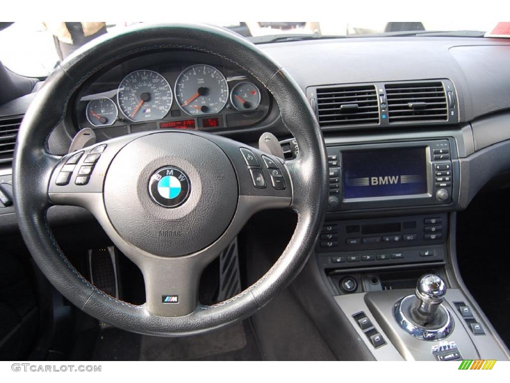 2002 BMW M3 Coupe Black Dashboard Photo #45655385