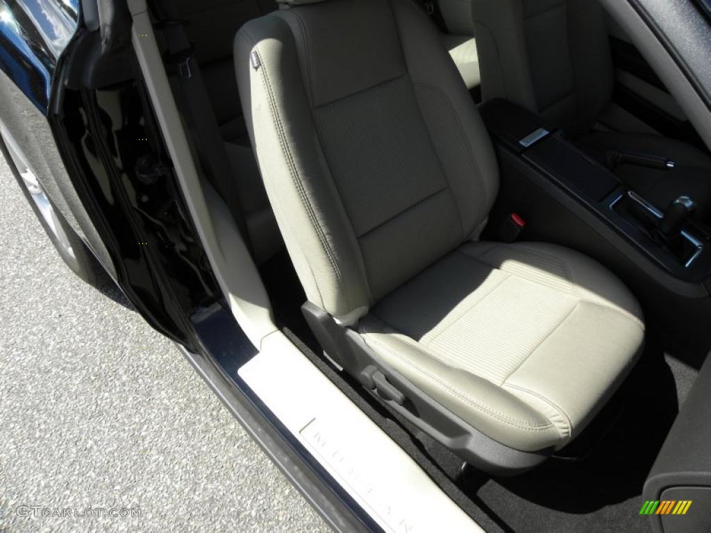 2011 Mustang V6 Premium Coupe - Ebony Black / Stone photo #6