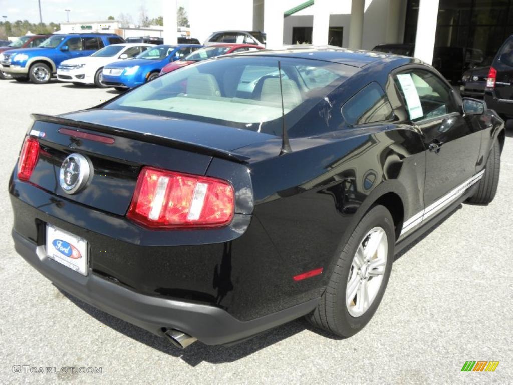 2011 Mustang V6 Premium Coupe - Ebony Black / Stone photo #10