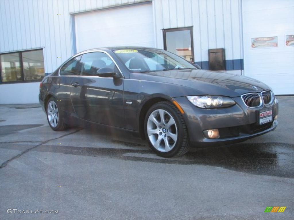 2008 3 Series 328xi Coupe - Sparkling Graphite Metallic / Black photo #3