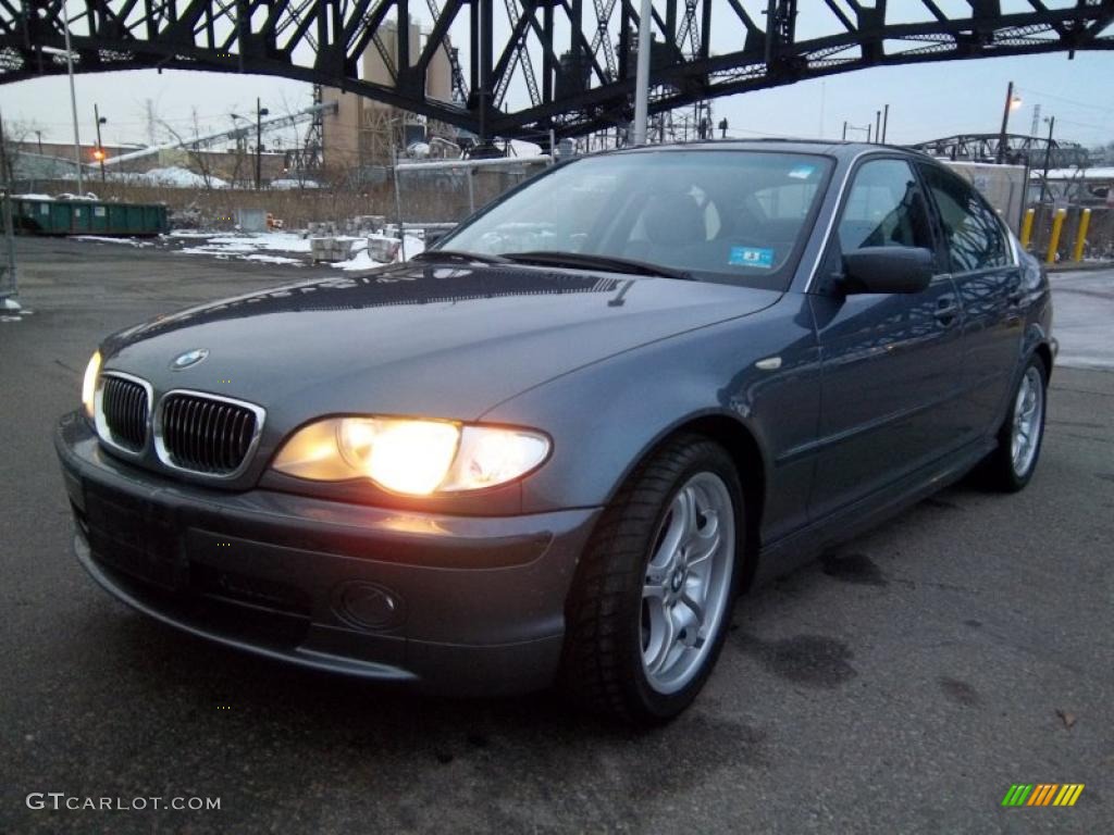 2002 3 Series 330i Sedan - Steel Blue Metallic / Grey photo #1