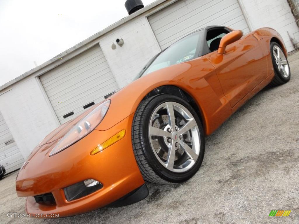 Atomic Orange Metallic 2008 Chevrolet Corvette Coupe Exterior Photo #45662393