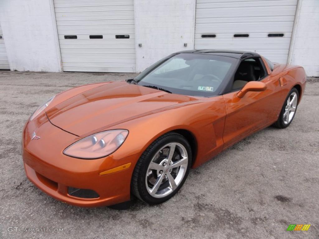 Atomic Orange Metallic 2008 Chevrolet Corvette Coupe Exterior Photo #45662409