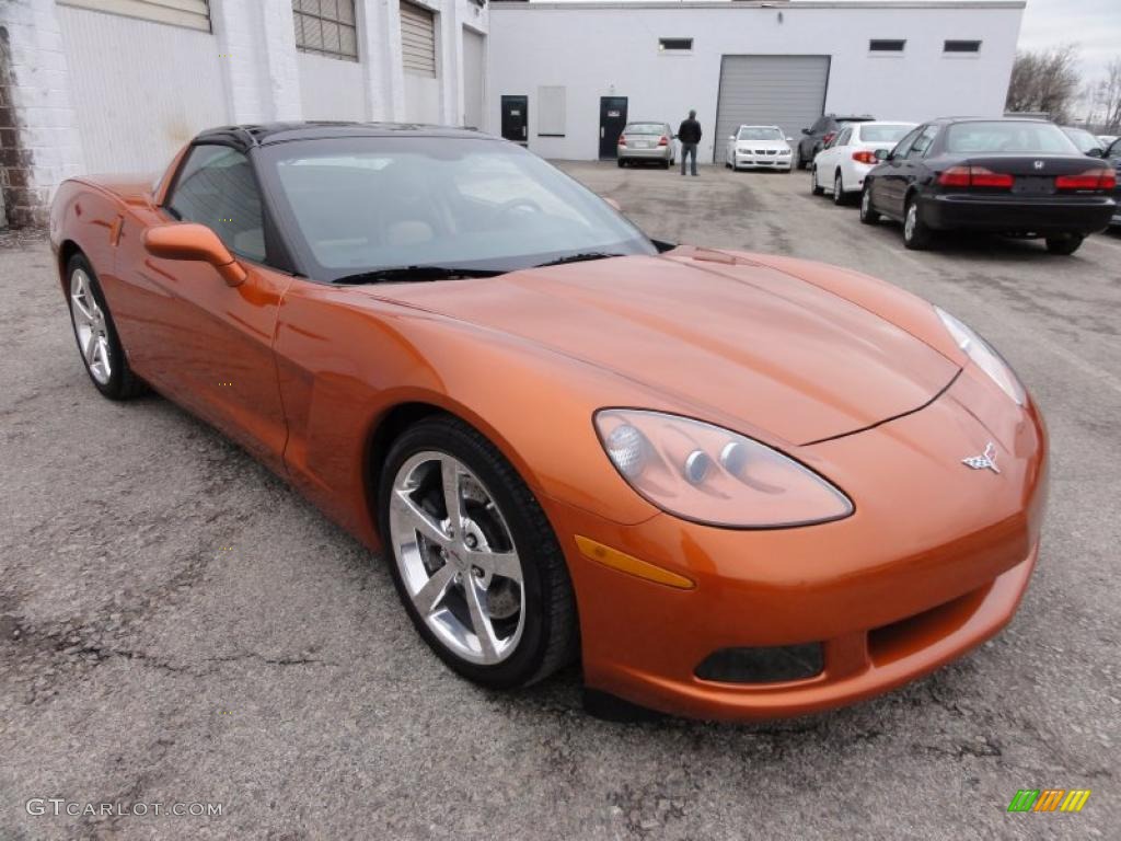 Atomic Orange Metallic 2008 Chevrolet Corvette Coupe Exterior Photo #45662433