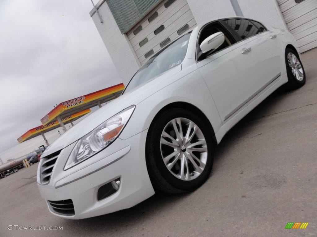 2009 Genesis 4.6 Sedan - White Satin Pearl / Beige photo #1