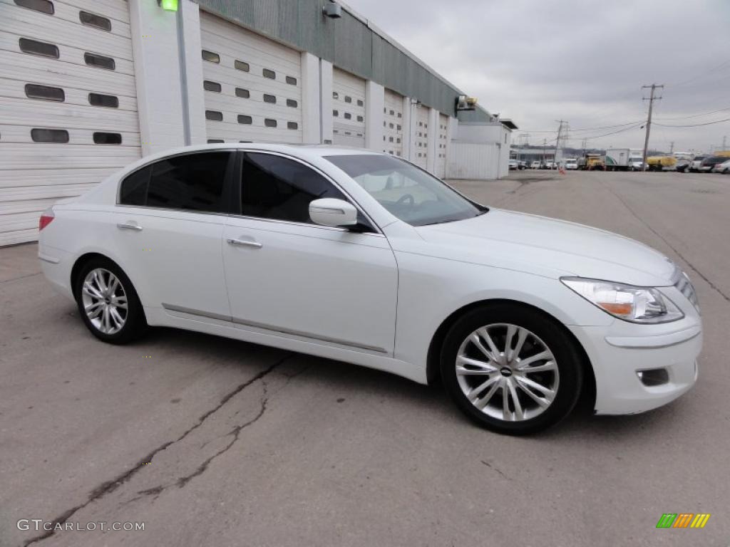 White Satin Pearl 2009 Hyundai Genesis 4.6 Sedan Exterior Photo #45662961