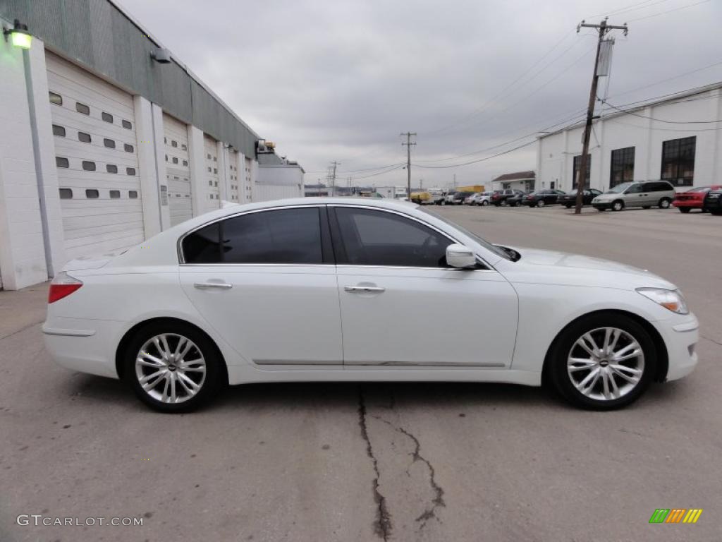 White Satin Pearl 2009 Hyundai Genesis 4.6 Sedan Exterior Photo #45662973
