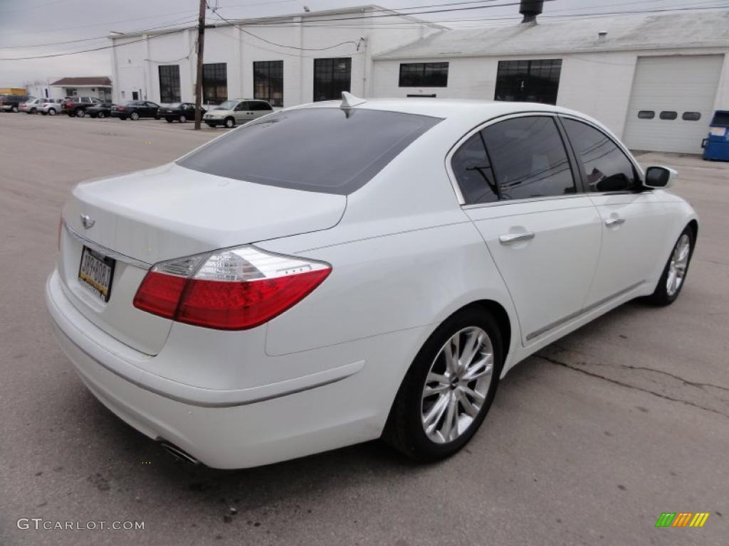 White Satin Pearl 2009 Hyundai Genesis 4.6 Sedan Exterior Photo #45663071