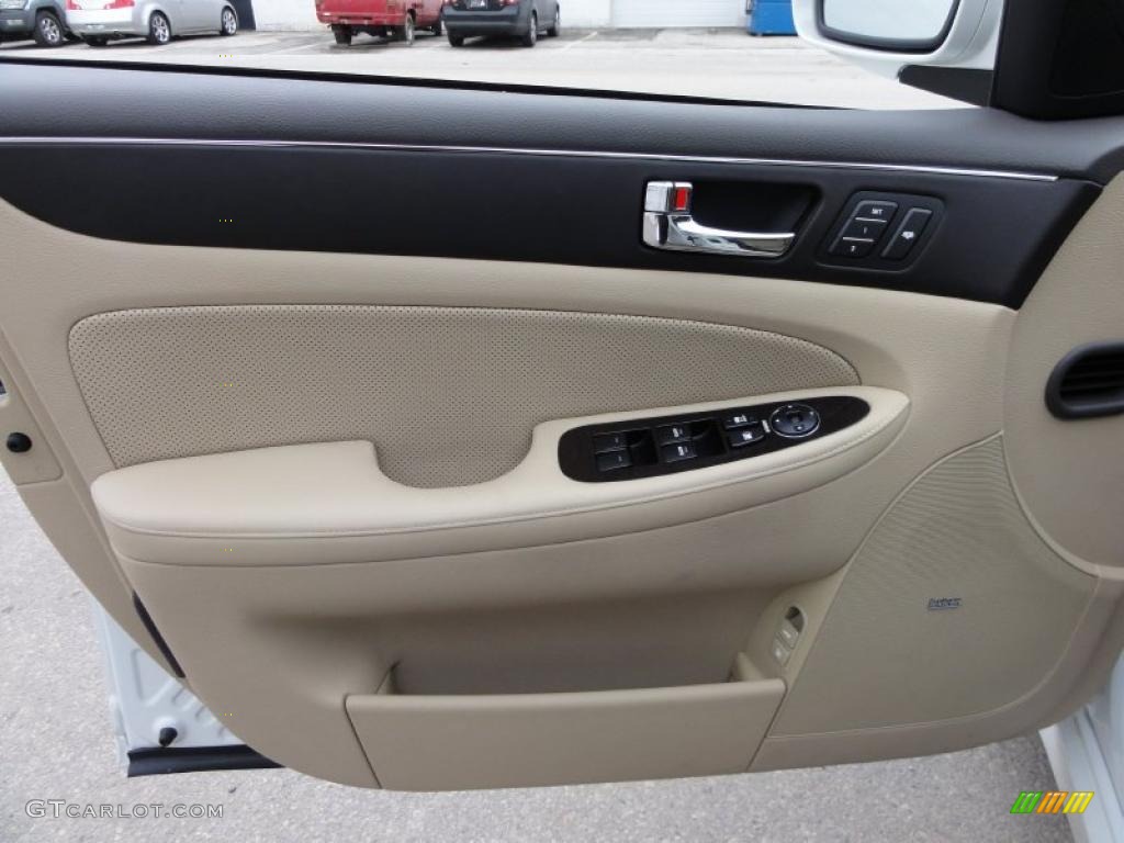 2009 Hyundai Genesis 4.6 Sedan Beige Door Panel Photo #45663169