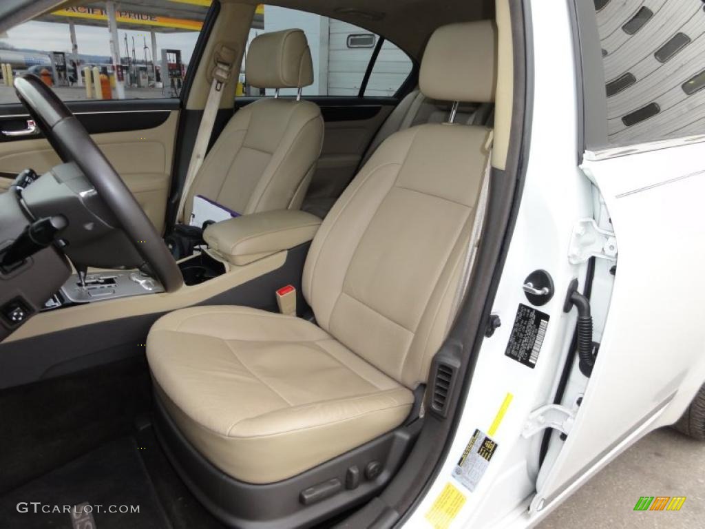 Beige Interior 2009 Hyundai Genesis 4.6 Sedan Photo #45663193