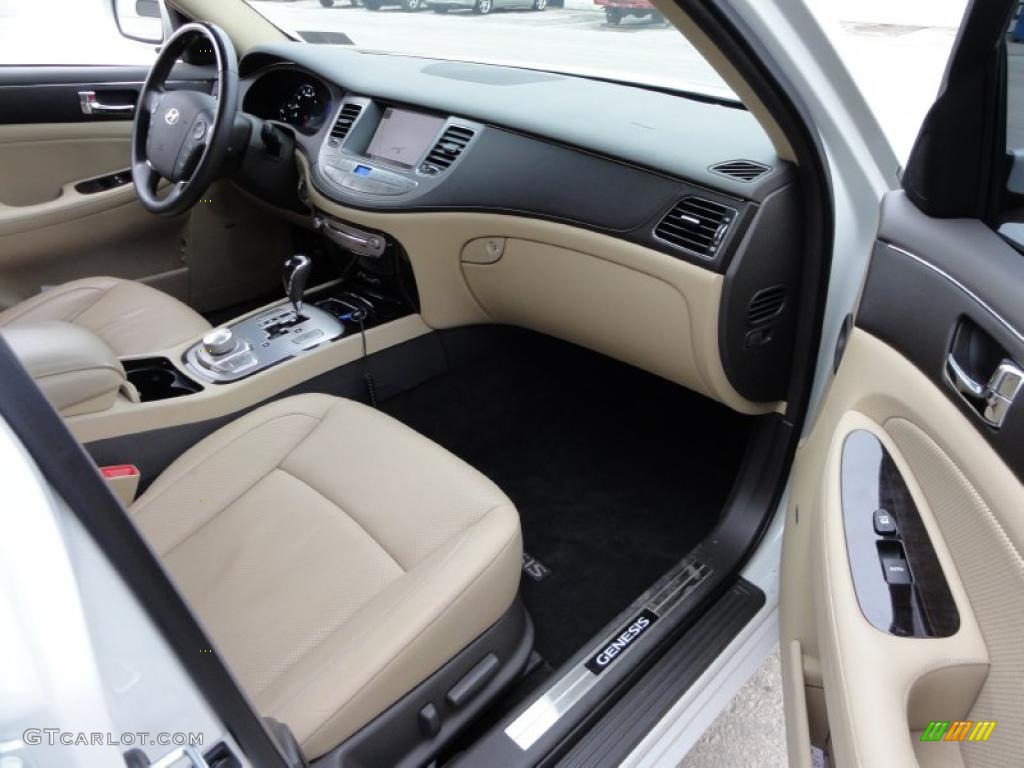 2009 Genesis 4.6 Sedan - White Satin Pearl / Beige photo #18