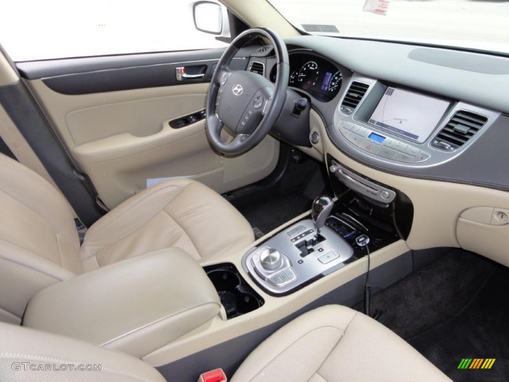 Beige Interior 2009 Hyundai Genesis 4.6 Sedan Photo #45663209