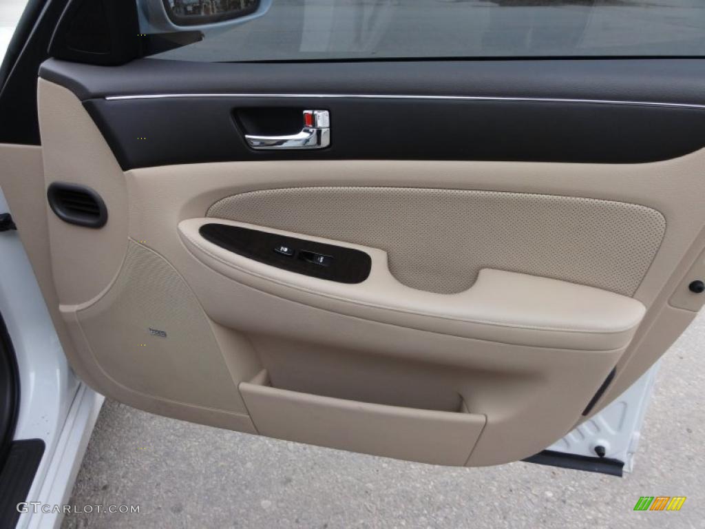 2009 Hyundai Genesis 4.6 Sedan Beige Door Panel Photo #45663237
