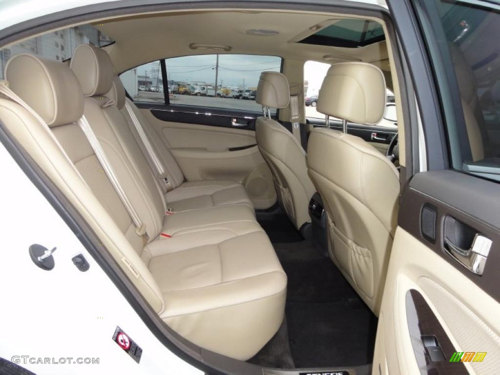 Beige Interior 2009 Hyundai Genesis 4.6 Sedan Photo #45663245
