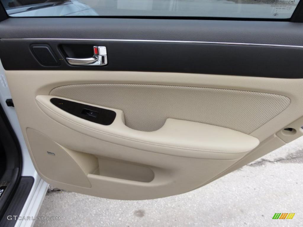 2009 Hyundai Genesis 4.6 Sedan Beige Door Panel Photo #45663249