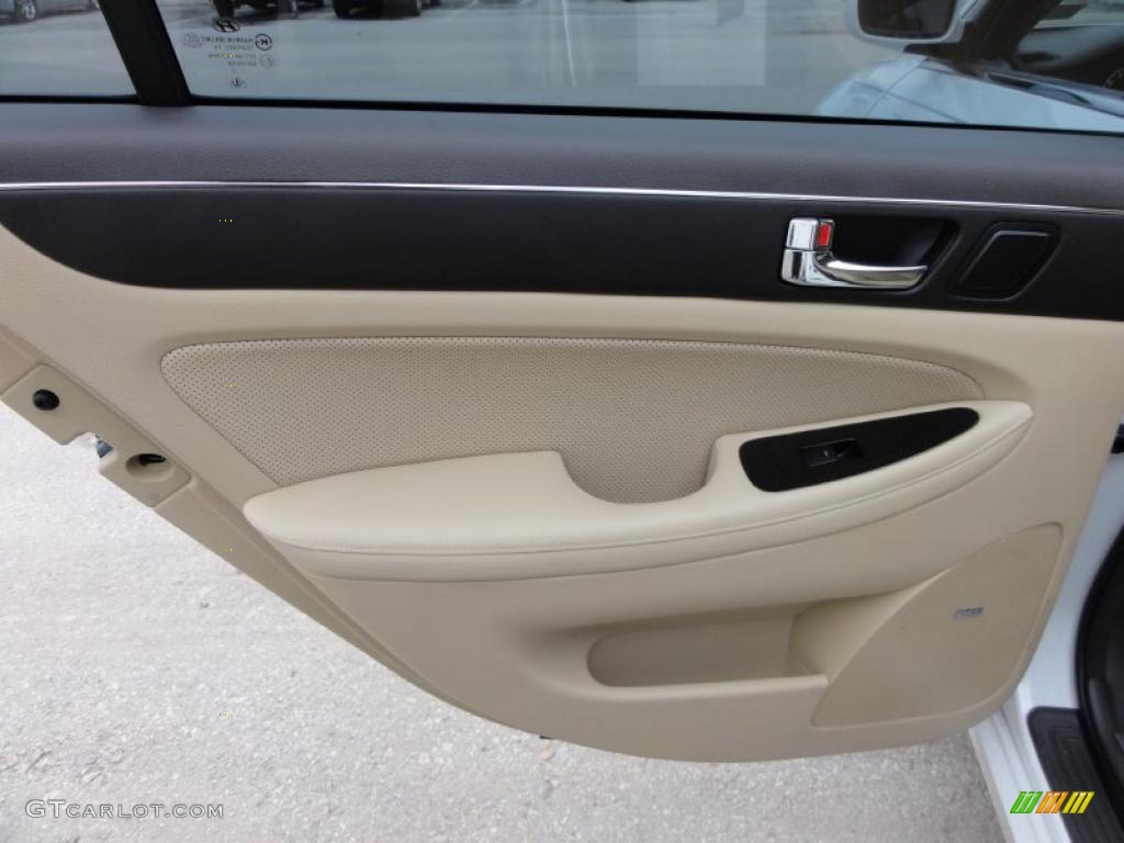 2009 Hyundai Genesis 4.6 Sedan Beige Door Panel Photo #45663417