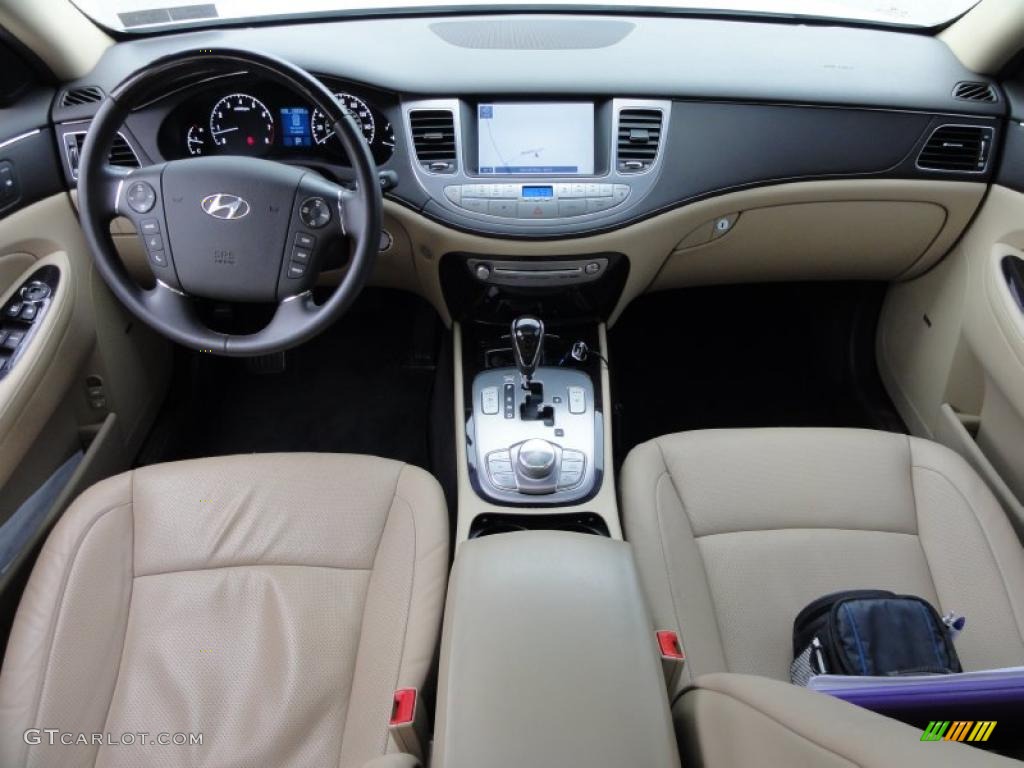 2009 Hyundai Genesis 4.6 Sedan Beige Dashboard Photo #45663437