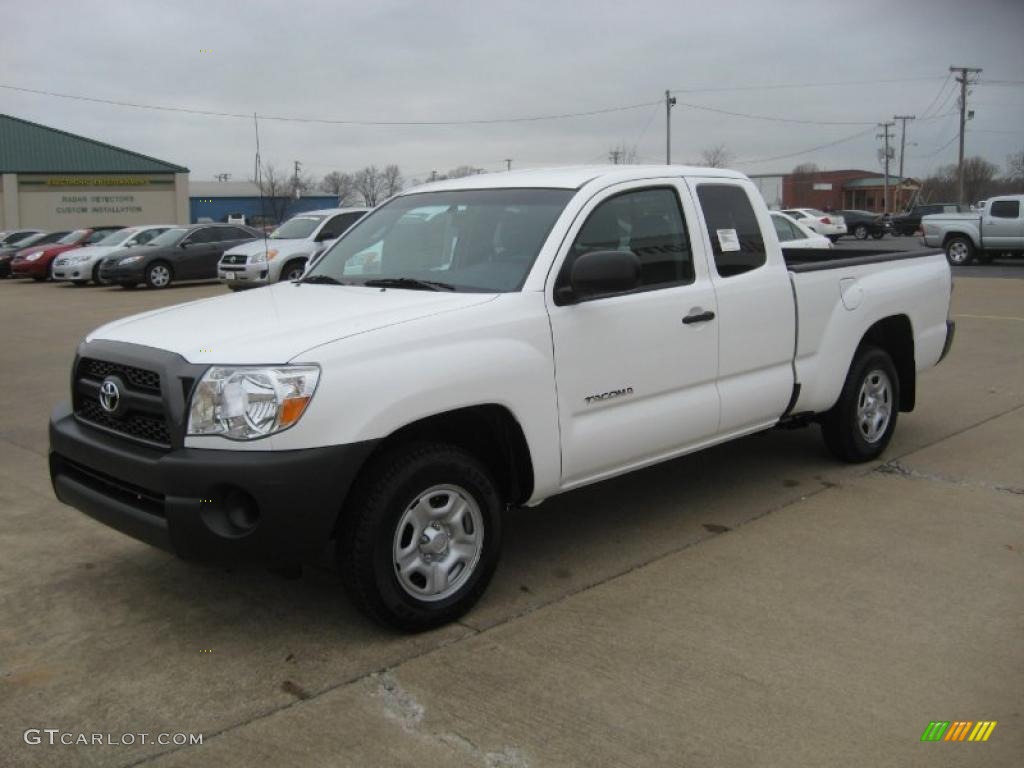 2011 Tacoma Access Cab - Super White / Graphite Gray photo #3