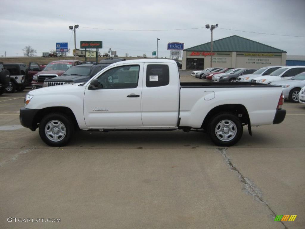 2011 Tacoma Access Cab - Super White / Graphite Gray photo #4