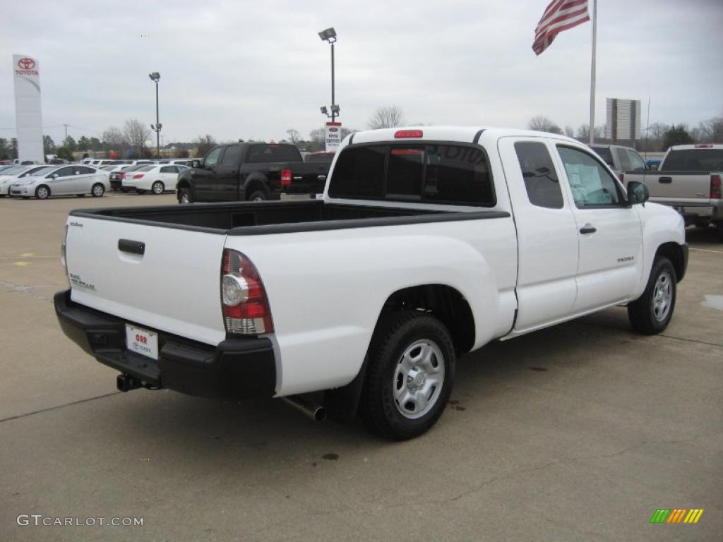 2011 Tacoma Access Cab - Super White / Graphite Gray photo #7