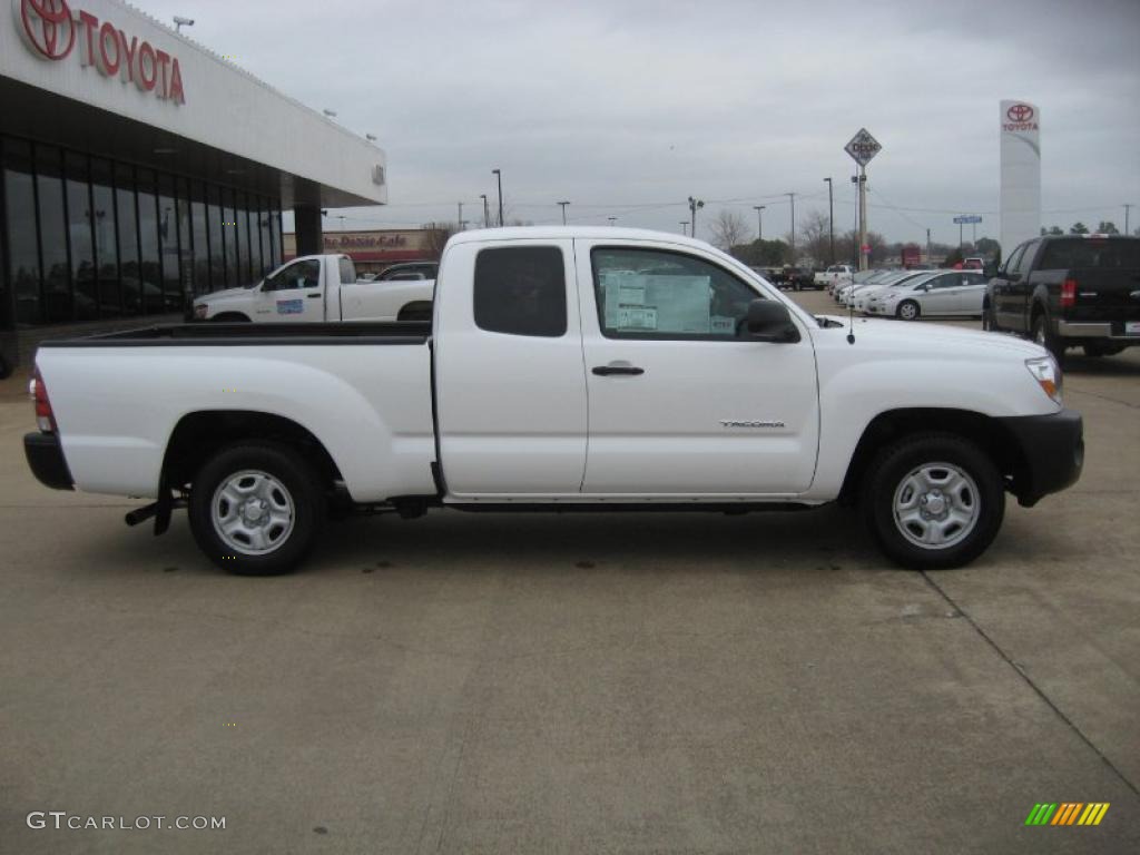 2011 Tacoma Access Cab - Super White / Graphite Gray photo #8