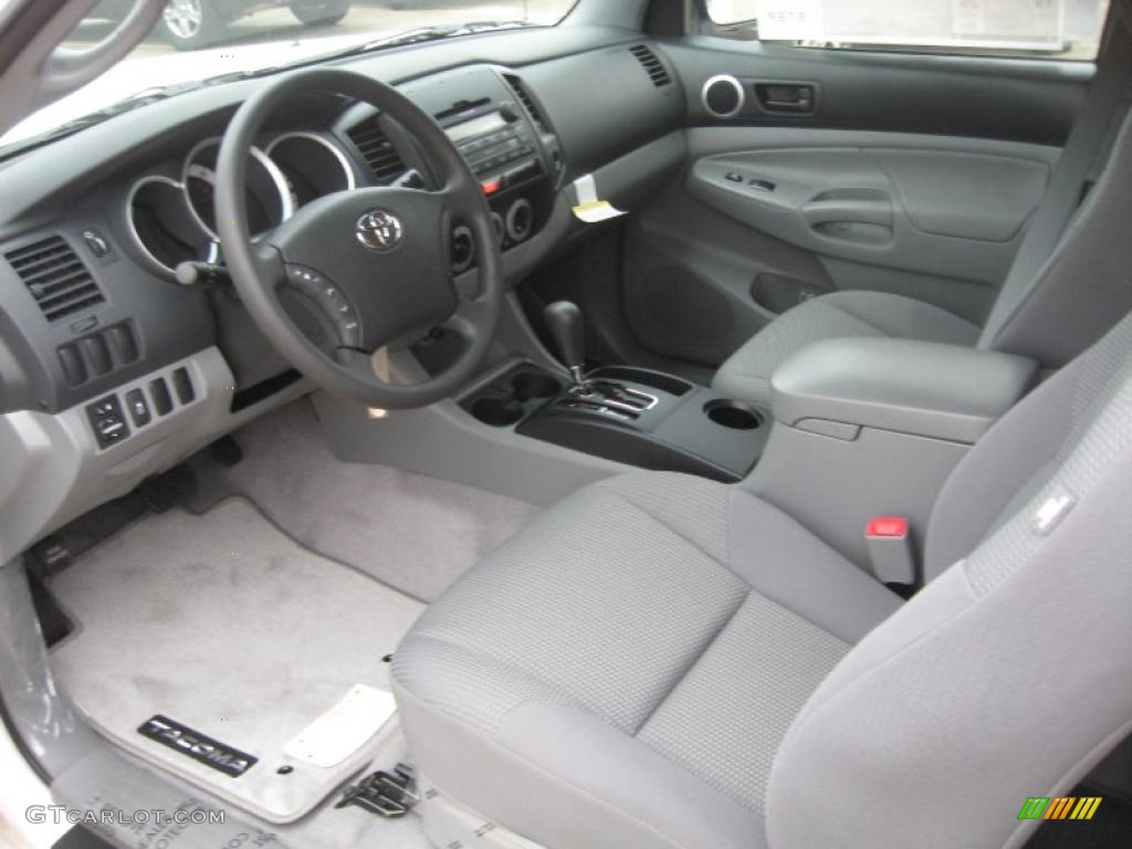 2011 Tacoma Access Cab - Super White / Graphite Gray photo #11