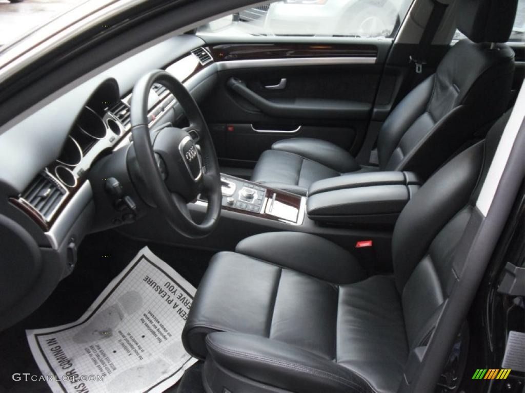 Black Interior 2008 Audi A8 4.2 quattro Photo #45664456