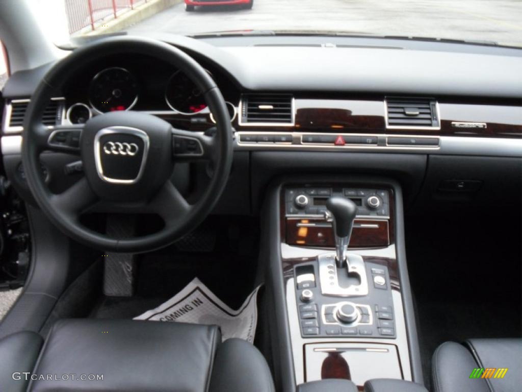2008 Audi A8 4.2 quattro Black Dashboard Photo #45664480