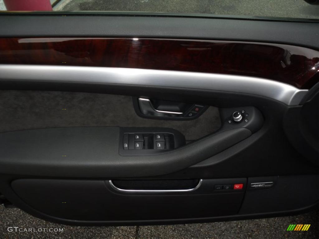 2008 Audi A8 4.2 quattro Black Door Panel Photo #45664492