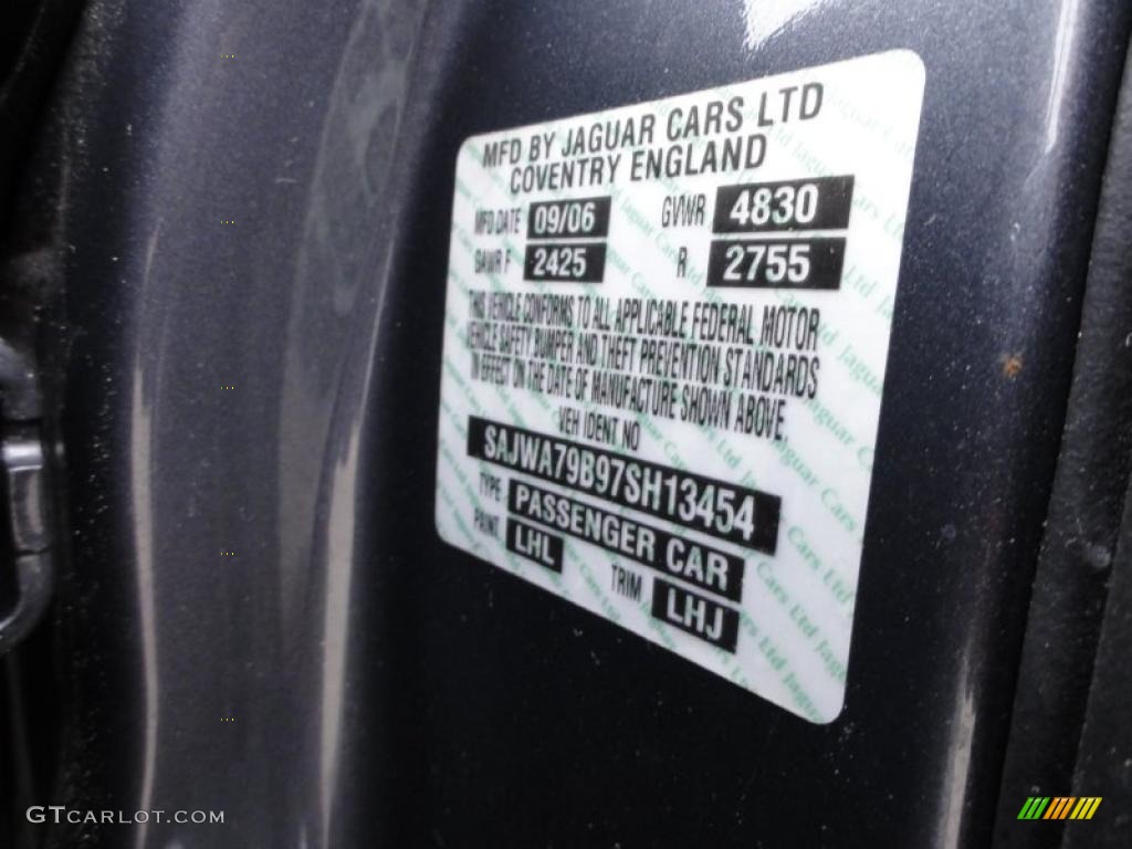2007 XJ Color Code LHL for Slate Grey Metallic Photo #45664737