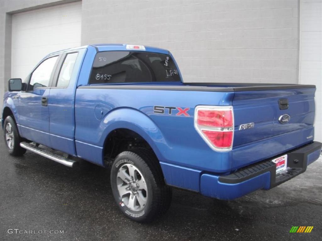 2011 F150 STX SuperCab - Blue Flame Metallic / Steel Gray photo #5