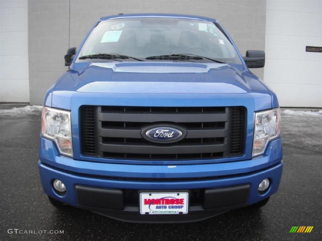 2011 F150 STX SuperCab - Blue Flame Metallic / Steel Gray photo #6