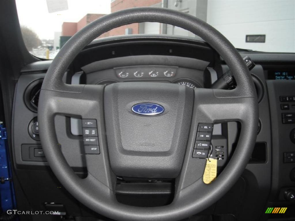 2011 Ford F150 STX SuperCab Steel Gray Steering Wheel Photo #45670004