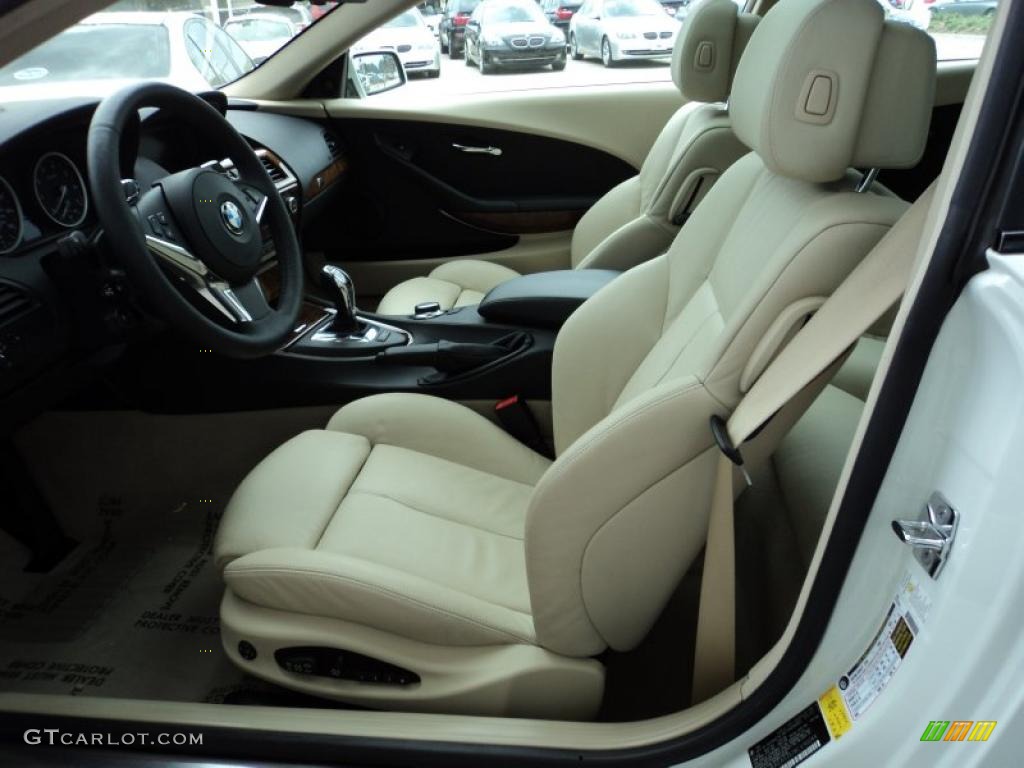 Cream Beige Interior 2008 BMW 6 Series 650i Coupe Photo #45670500