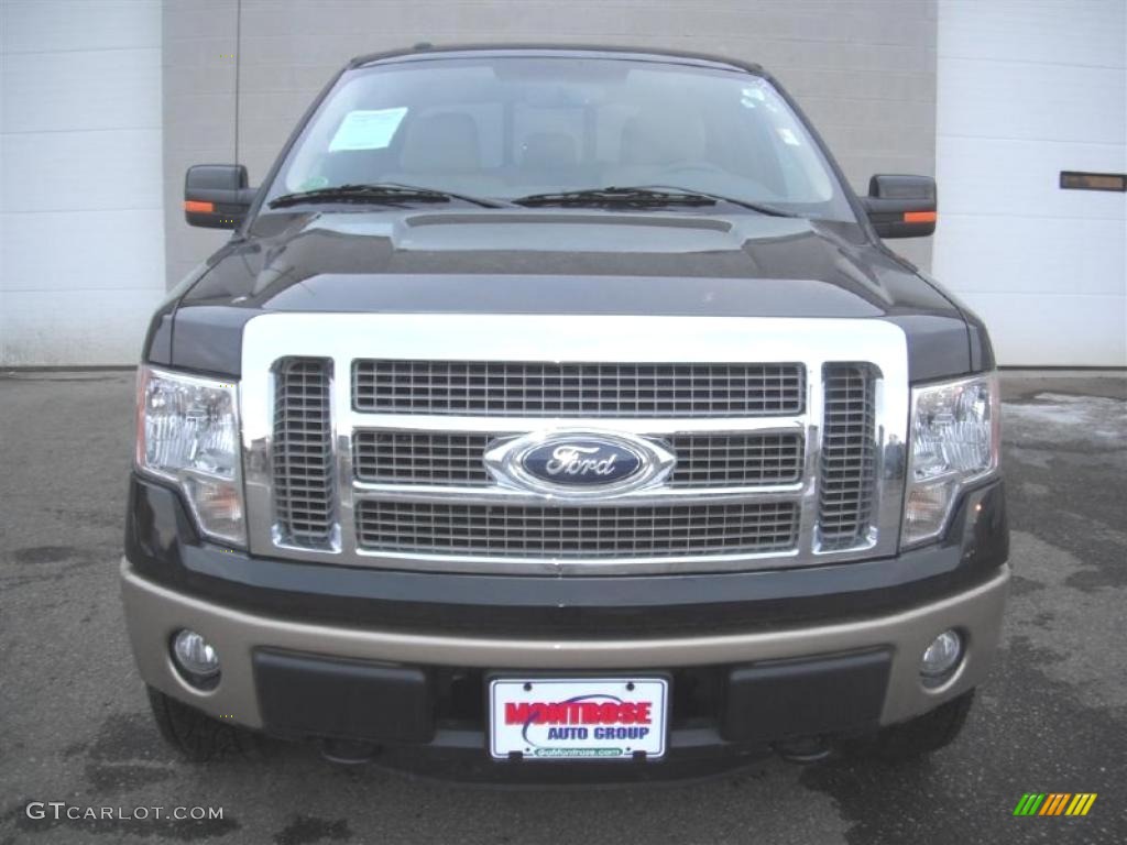 2011 F150 Lariat SuperCrew 4x4 - Tuxedo Black Metallic / Pale Adobe photo #7