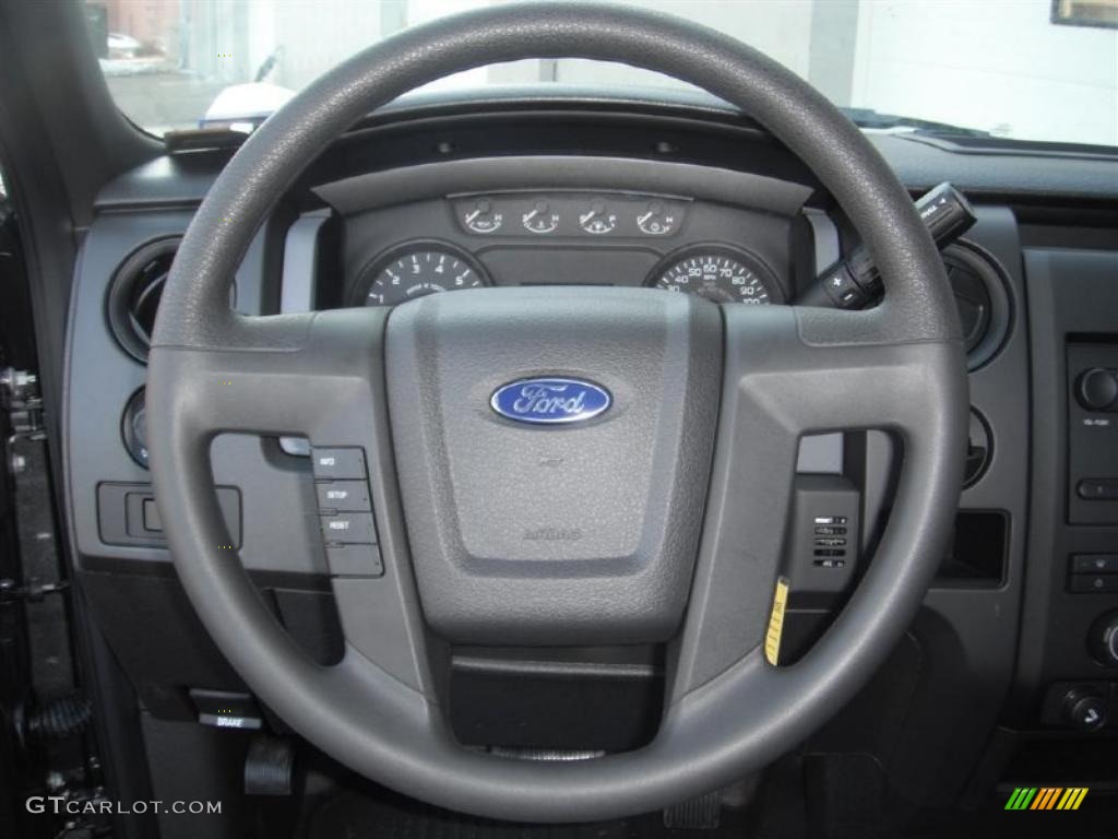 2011 Ford F150 XL Regular Cab Steel Gray Steering Wheel Photo #45672094