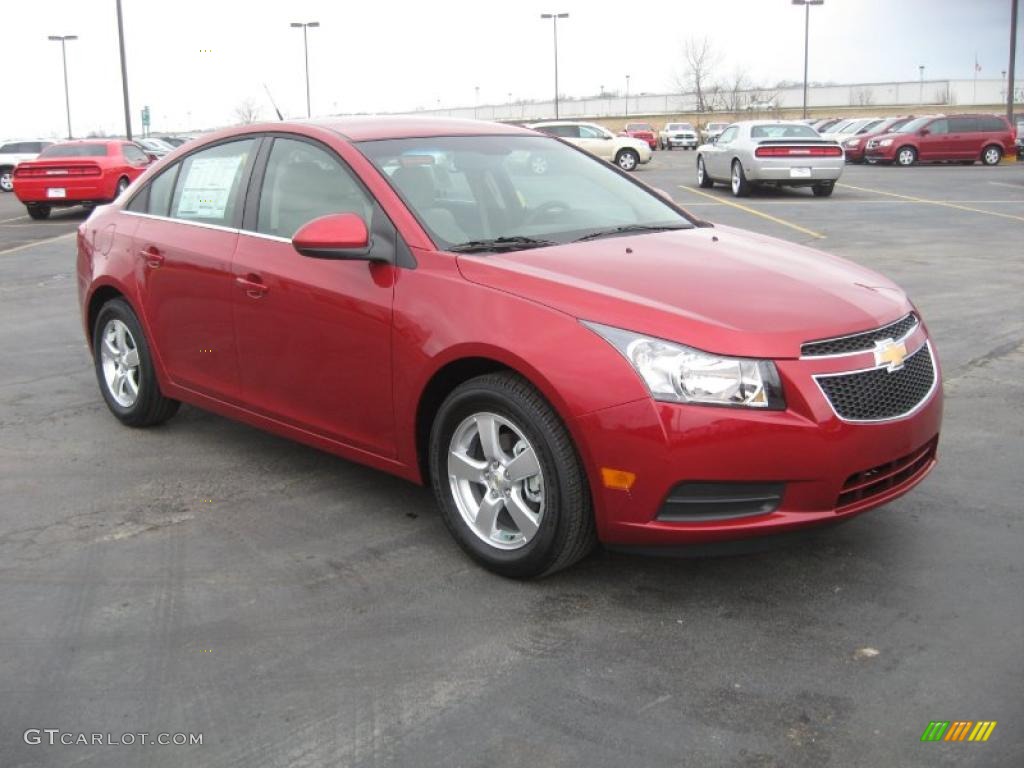 Crystal Red Metallic Tintcoat 2011 Chevrolet Cruze LT Exterior Photo #45672442