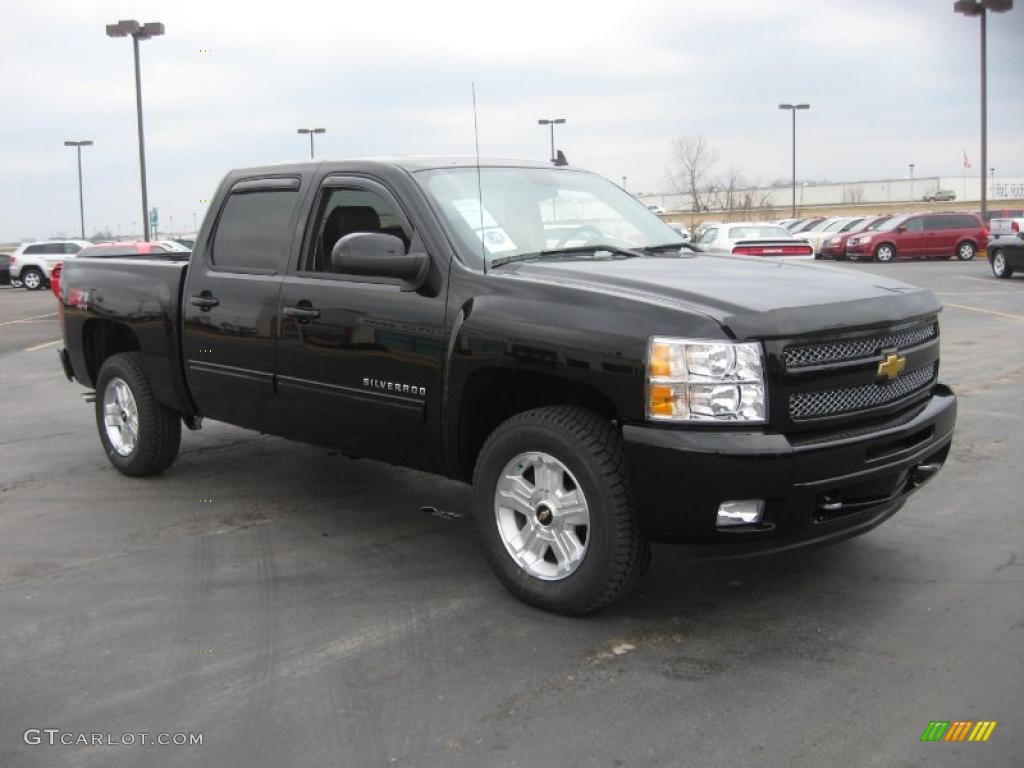 2011 Silverado 1500 LTZ Crew Cab 4x4 - Black / Ebony photo #3