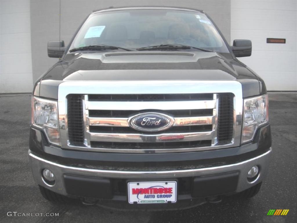 2011 F150 XLT SuperCab 4x4 - Tuxedo Black Metallic / Pale Adobe photo #7