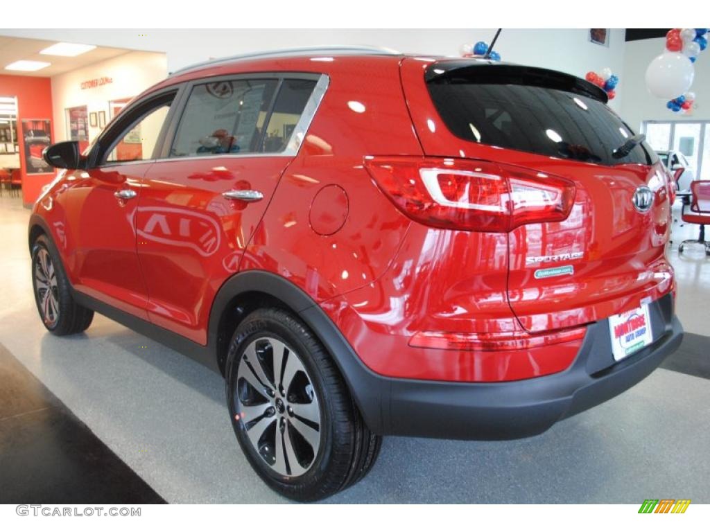 Signal Red 2011 Kia Sportage EX AWD Exterior Photo #45673400