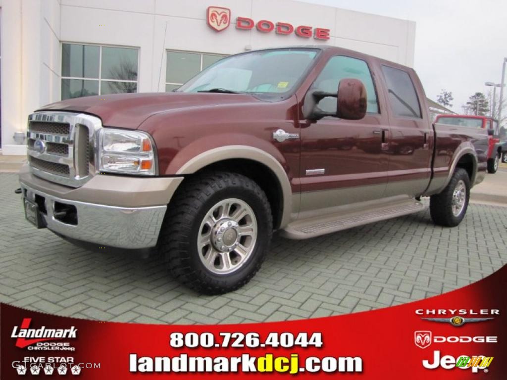 2005 F250 Super Duty King Ranch Crew Cab - Dark Copper Metallic / Castano Brown Leather photo #1