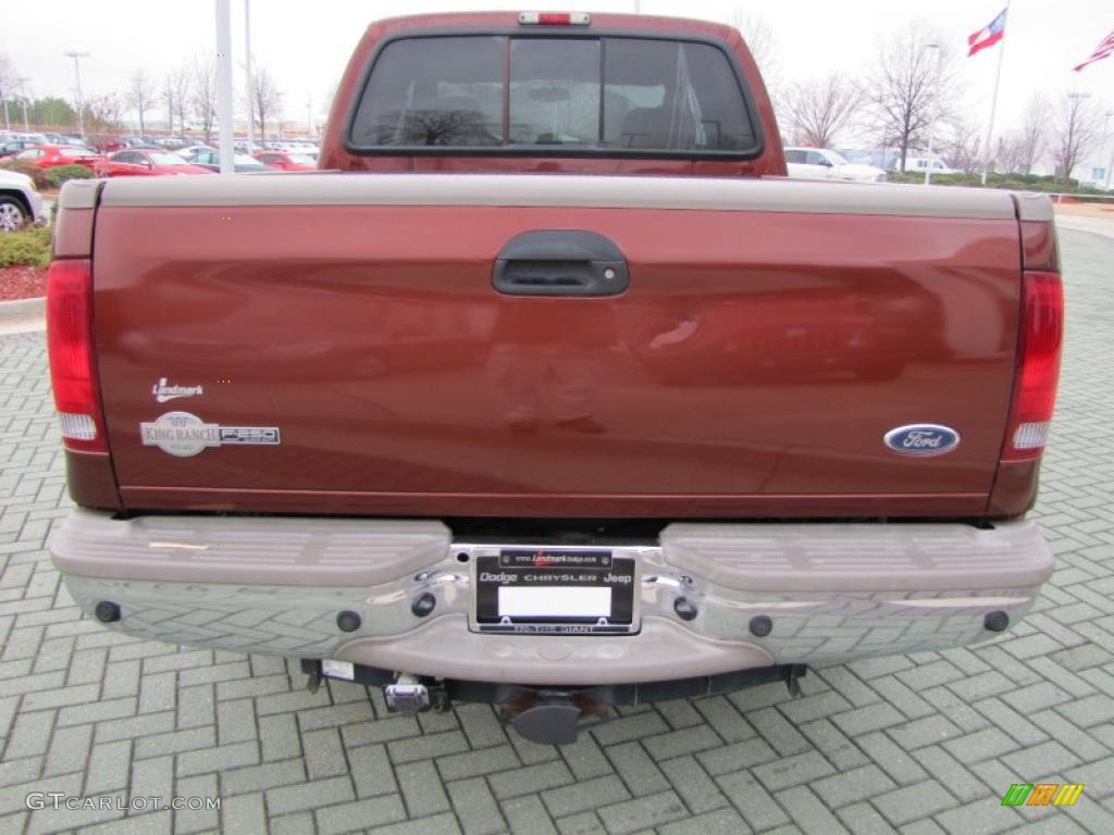 2005 F250 Super Duty King Ranch Crew Cab - Dark Copper Metallic / Castano Brown Leather photo #4