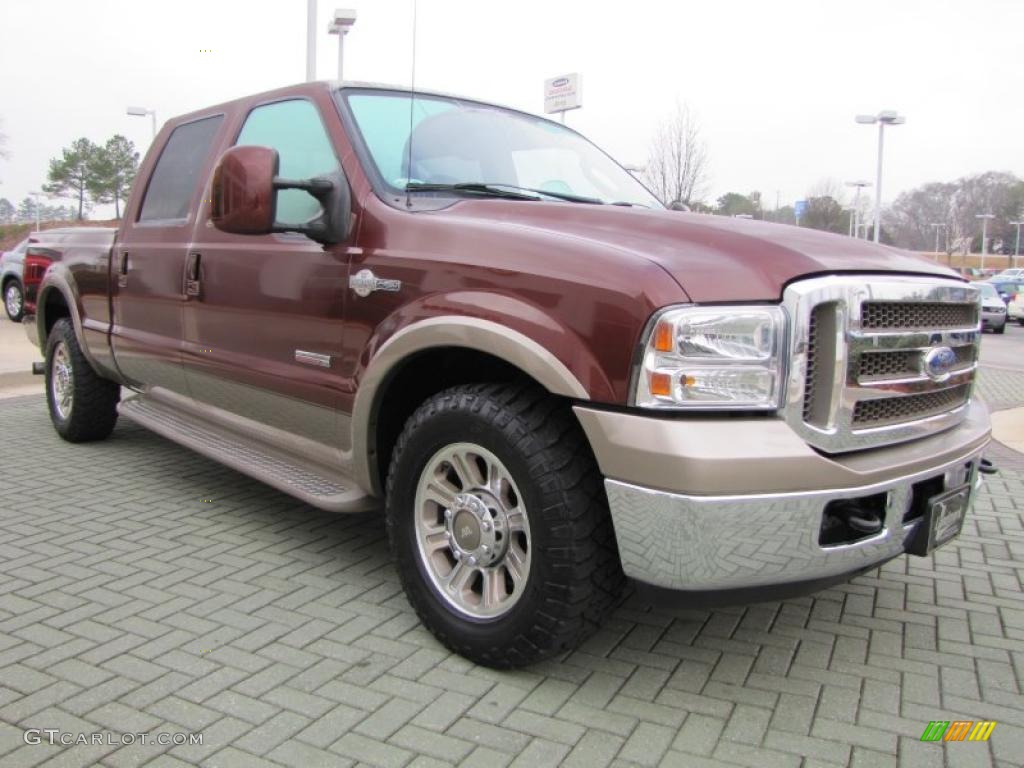 Dark Copper Metallic 2005 Ford F250 Super Duty King Ranch Crew Cab Exterior Photo #45674944