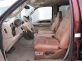 Castano Brown Leather 2005 Ford F250 Super Duty King Ranch Crew Cab Interior Color