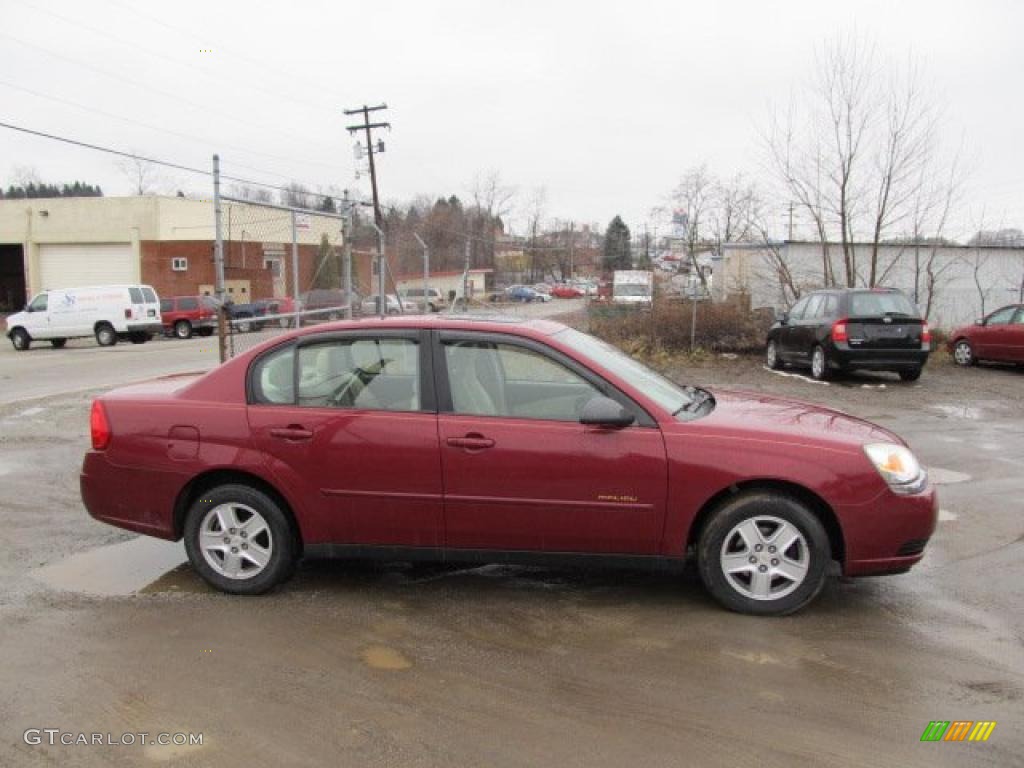 2004 Malibu LS V6 Sedan - Sport Red Metallic / Neutral photo #2