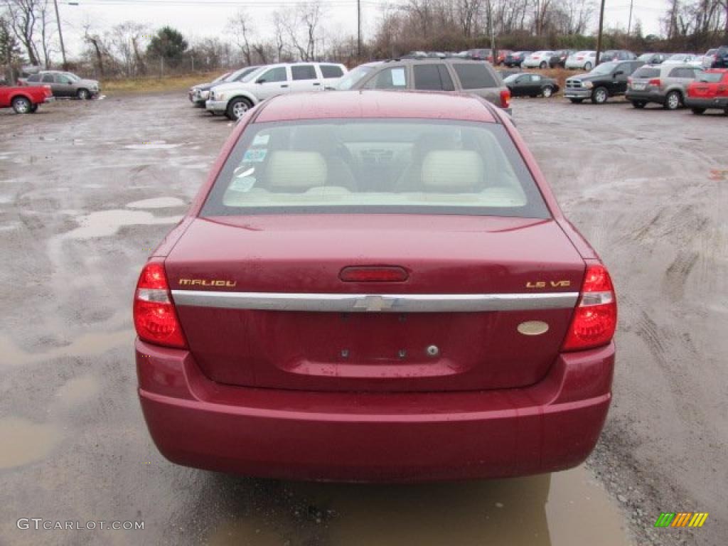 2004 Malibu LS V6 Sedan - Sport Red Metallic / Neutral photo #5