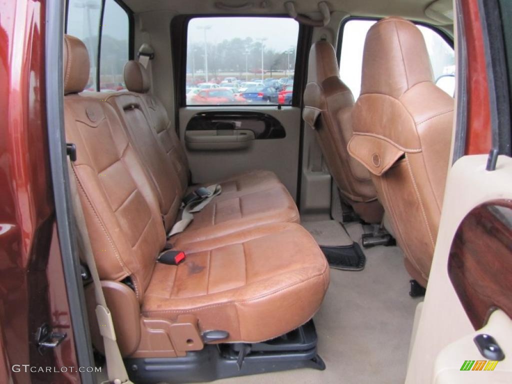 Castano Brown Leather Interior 2005 Ford F250 Super Duty King Ranch Crew Cab Photo #45675128