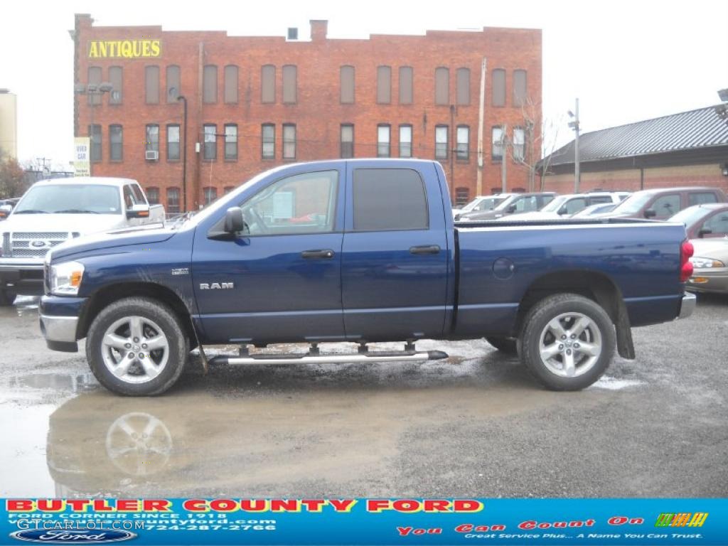 2008 Ram 1500 Big Horn Edition Quad Cab 4x4 - Patriot Blue Pearl / Medium Slate Gray photo #5