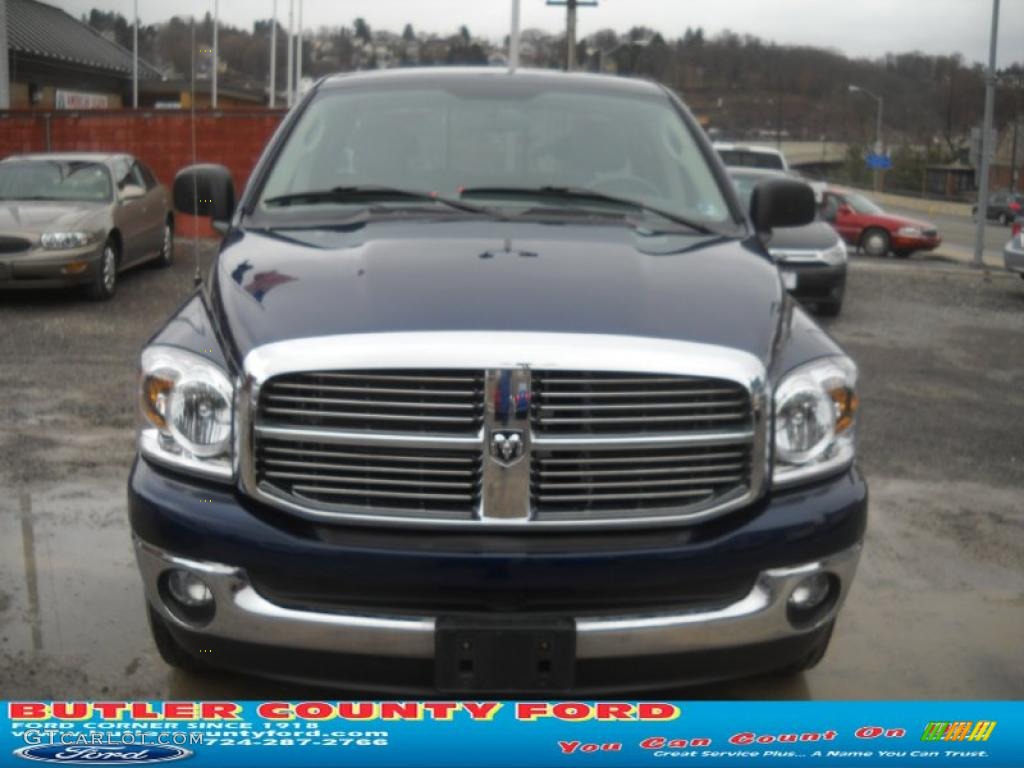 2008 Ram 1500 Big Horn Edition Quad Cab 4x4 - Patriot Blue Pearl / Medium Slate Gray photo #17