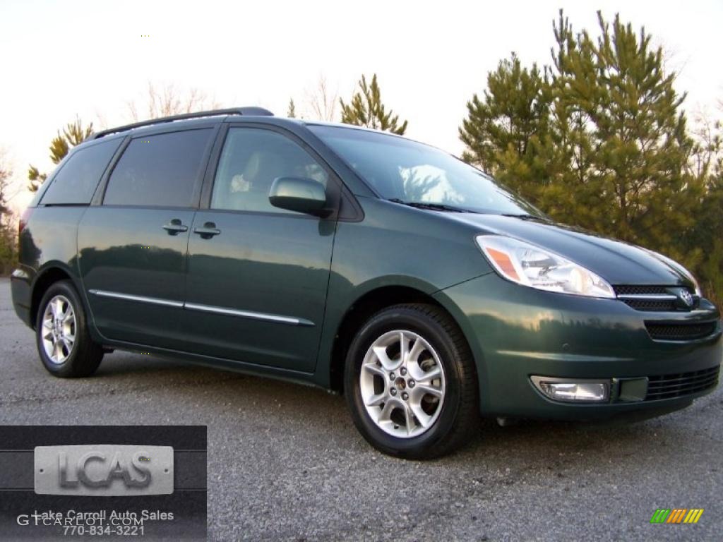 2005 Sienna XLE Limited - Aspen Green Pearl / Stone photo #1